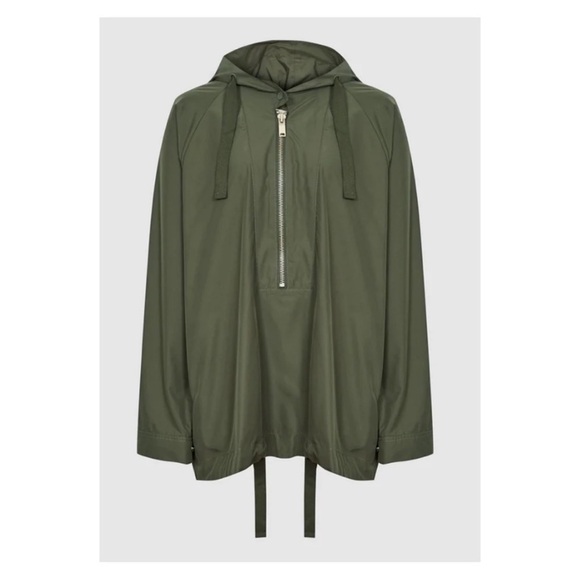New! REISS London Jenna Short Hooded Parka Windbreaker Jacket in Khaki - Picture 2 of 13